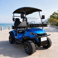 Voiturette de golf électrique Guard Fleet 2, 4 ou 6 places, moteur AC 72V 7.5KW, batterie au lithium pour performances élevées, kit chargeur et support de batterie
