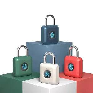 Electronic Security Lock Smart Fingerprint Padlock Drawer Luggage Bag Gym Wardrobe Padlock Anti-Theft Safety Fingerprint Lock