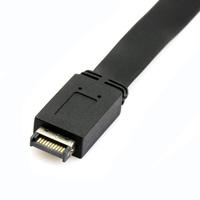 Header Panel Depan USB 3.1 tipe E Male ke USB-C kabel ekspansi betina Tipe C 30cm garis kabel konektor Motherboard komputer