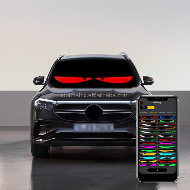 Dynamic RGB Flexible Pixel Panel Truck Led Display Screen Lights Devil Eyes Strip Light Auto Window for Car Decoration