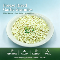 ZEAL BIOTECH Granulés d'ail lyophilisés 5mm 100% Naturels Étiquette Nettoyante Sans Additifs Réhydratables 24 Mois Assaisonnement Alimentaire