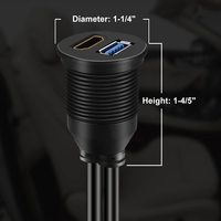 Câble automobile étanche USB3.0 vers HD pour tableau de bord, montage encastré