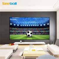 Écran de projection Seeball 120 pouces 16:9 à cadre fixe, 4K Ultra HD, PVC tissé, acoustique, transparent blanc, montage mural, home cinéma