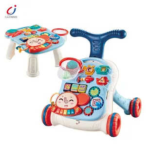 Early Education High Quality Multifunctional Baby Learning Walker Infant Push Stroller Car Activity Center 2 In 1 Baby Walker