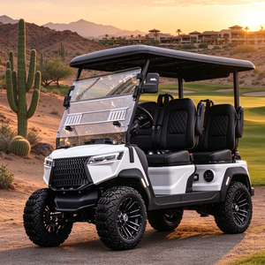 Voiturette de golf électrique tout-terrain 4 places certifiée CE, couleur personnalisée, pour hôtel, parc et villa - Product Image 1