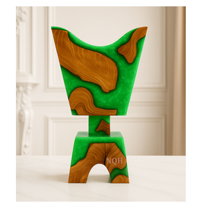 Quemador de Incienso Bakhoor de Resina Epoxi y Madera de Pino Hecho a Mano de Lujo, Moderno Porta Incienso Árabe, Decoración del Hogar, Fragancia Aromática de Oud Premium - Product Image 5