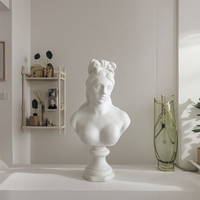 Ornement abstrait en résine écologique Sculpture de Vénus Statuette de buste de style campagnard pour décoration murale de bureau et maison ornements de cadeaux