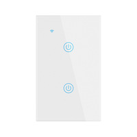Interrupteur intelligent YDD Tuya Alexa Google Home Zigbee/WiFi avec panneau en verre trempé, contrôle vocal, programmation par application, 16A AC240V, édition Zero Fire