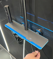 Système de douche mural thermostatique intelligent en laiton avec affichage numérique, robinet en céramique, jet de pluie doux, massage, luxe léger pour hôtel