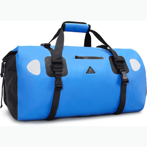 Échantillon gratuit Logo personnalisé 500D PVC fourre-tout bagages fermeture éclair pliable 30L 40L bâche sac polochon sport étanche sec Gym voyage - Product Image 2