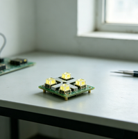 LED SMD carrée 4 broches RVB 1010 vert-bleu bicolore à montage en surface, mini puce décorative pour casque