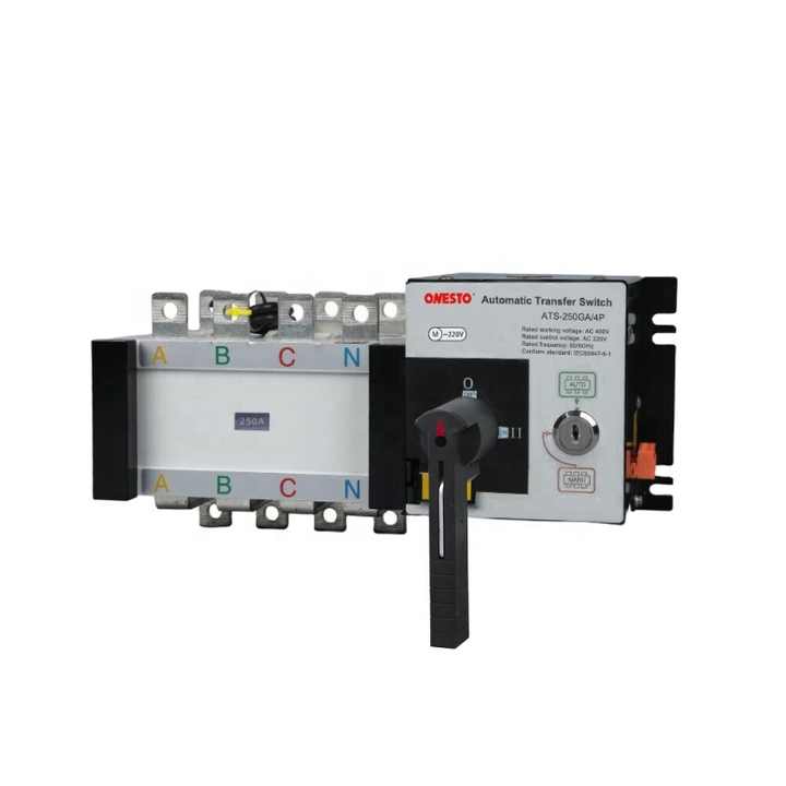 3P 4P Automatic Transfer Switch with Handle 63A 100A Changeover Switch ...
