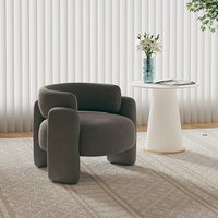 Fauteuil d'appoint moderne et simple en bois personnalisable pour salon, espace de beauté, zone de réception