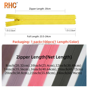 S2 High-End #3 <span class=keywords><strong>Invisible</strong></span> Close-End Nylon Costura <span class=keywords><strong>Cremallera</strong></span> Ocultar Cinta de encaje para vestidos Colorido Plástico <span class=keywords><strong>Cremallera</strong></span> Oculto - Product Image 3
