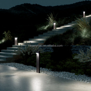 SENZHAO Modern Minimalist <b>Square</b> LED Bollard Light IP65 Aluminum Outdoor Landscape Pathway Lawn Lamp Villa Courtyard Hotel - Product Image 1