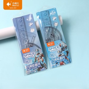 Cartoon 20Cm Flexibele Pvc Liniaal Set Geometrische Plastic Wiskunde Tools Voor Scholieren - Product Image 1