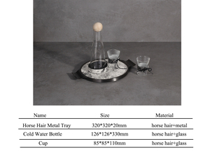 Modern <strong>Decor</strong> <strong>Items</strong> for Home Supplies Custom Coffee Pallets Leather <strong>Metal</strong> Serving Tray with Handle - Product Image 3