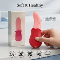 Vibrateur Lèche-Langue en Silicone Rechargeable 10 Fréquences Stimulateur Clitoridien Point G Jouet Adulte Masseur pour Femme CE RoHS