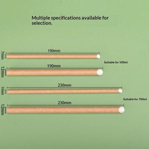 หลอดกระดาษย่อยสลายได้เป็นมิตรกับสิ่งแวดล้อม พิมพ์โลโก้ได้ บรรจุแยกชิ้น สำหรับร้านกาแฟ ชานม ปิกนิก ใช้ได้ 25 ชุด - Product Image 3