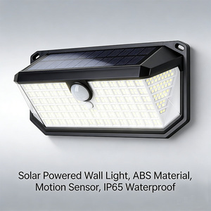 ไฟติดผนังโซลาร์เซลล์ LED กันน้ำระดับ IP65 พร้อมกระจกกระจายแสงแบบเทมเปอร์  เซ็นเซอร์ตรวจจับความเคลื่อนไหวอัตโนมัติ สำหรับระเบียง สวนกลางแจ้ง - Product Image 2