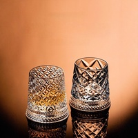 Verre à whisky rotatif en cristal sans plomb Unai 280 ml – Design de luxe léger pour bar à domicile, soulagement du stress et vaisselle moderne