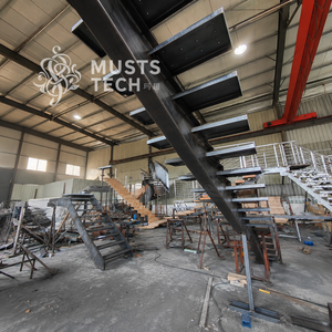 Professional Manufacturer Factory Direct Hotel Residential Building Engineering Stable Supply Custom Staircase Modern Design - Product Image 5