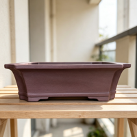 Pot de Plante Simple, Pots Minimalistes pour Arbres, Pot à Bonsaï en Argile Violette de Yixing, Pots de Fleurs Écologiques pour Hôtels, Jardins et Fenêtres