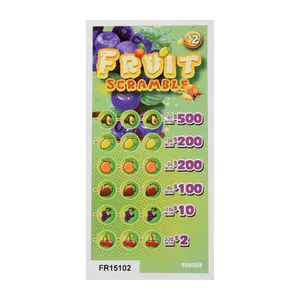 Gambling Factory Price Instant Peel Off Tickets 1 Window Round Pull Tabs Gambling Tickets And Board