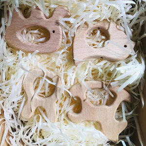 Massaggiagengive Naturale a Forma di Animale Carino in Legno Massello Puro per Sollievo Dolori Gengivali e Cura Orale del Neonato - Product Image 2