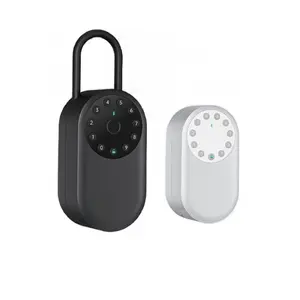 K471 Outdoor Fingerprint Smart Lock Box Security Key Box Lock Metal Key Box For Home Office School Door Handle And Wall