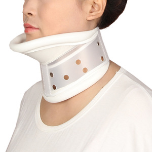 Collier cervical respirant en polymère de haute qualité, stabilisateur de soutien de la colonne vertébrale, blanc, taille SML, pour massage et bien-être - Product Image 2