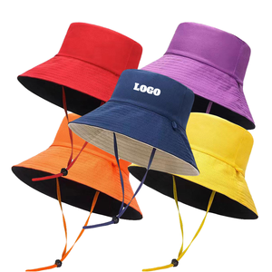 Chapeau Bob Personnalisé pour Sports de Plein Air, Voyages, Pêche Quotidienne, Cyclisme, avec Patch en Caoutchouc Imperméable, Rayé, 100% Coton, Dessus Plat - Product Image 3