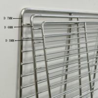 Grille de refroidissement en acier inoxydable pour boulangerie, grille de four rectangulaire en métal pour barbecue, facile à nettoyer, 325x530mm D 6mm, en stock