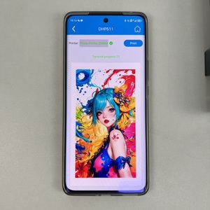 Tùy chỉnh mini xách tay thông minh máy in nhiệt màu xanh-răng-kết nối cắt điện thoại di động trở lại màn hình da Sticker biên lai màu - Product Image 4