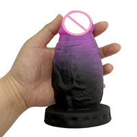 Dildo réaliste noir épais de 3 pouces, extra large, en silicone, avec ventouse, flexible, sensation réaliste, pour femmes, lesbiennes, gays
