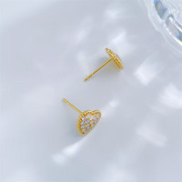 Boucles d'oreilles pendantes en or jaune 18 carats avec diamants de laboratoire, boucles d'oreilles pendantes tendance, boucles d'oreilles à dos plat, boucles d'oreilles en or
