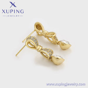 Pendientes de Lazo Dulce de <span class=keywords><strong>Xuping</strong></span> Jing Jing <span class=keywords><strong>Jewelry</strong></span>, Aretes Modernos para Mujer para Bodas y Cumpleaños, <span class=keywords><strong>Material</strong></span> de Aleación X000801715 - Product Image 4