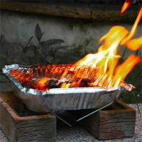 Plateaux de cuisson ronds en aluminium perforé de 34 cm, qualité alimentaire, pour barbecue, pique-nique, plats à emporter et cuisson domestique