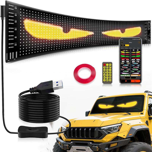 Écran LED dynamique « Devil Eye » avec contrôle par application, lumière d'avertissement programmable <span class=keywords><strong>pour</strong></span> pare-brise de <span class=keywords><strong>camion</strong></span>, panneau de texte DIY <span class=keywords><strong>pour</strong></span> modification de vitre de voiture - Product Image 1