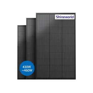Shineworld 최신 태양 전지 세트 그리드 패널 전원 시스템 450 와트 플라크 솔레 450 w 가격 태양 전지 패널 집안에서 인기있는