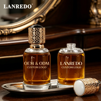 En stock, flacon de parfum en verre transparent à sertir, vide, 30 ml, 50 ml, 100 ml, flacon de parfum rond avec bouchon de luxe