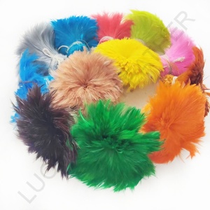 Vente directe usine – Plumes de coq blanches de 5-6 pouces enfilées pour la pêche à la mouche, la décoration et la vente en gros - Product Image 1