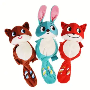BJ254 professional factory direct supplier custom plush dog toy good quality squirrel rabbit fox dog toys for aggressive chewers