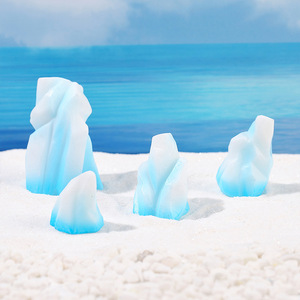 Décorations d'aquarium en résine, paysage miniature iceberg, ensemble de huit pièces, style moderne, ornements pour animaux de compagnie - Product Image 3
