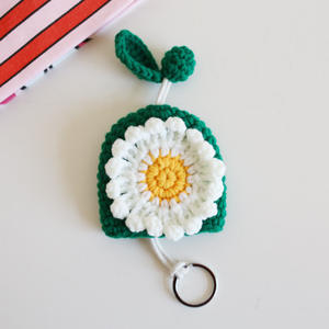 ห่วงโซ่กุญแจคาราบิเนอร์ผ้ากำมะหยี่ขนยาวทำจากผ้าฝ้าย3D ดีไซน์ดอกไม้แสนหวานอเนกประสงค์สำหรับเป็นของขวัญที่ทำด้วยมือและสร้างสรรค์สำหรับผู้หญิง - Product Image 6