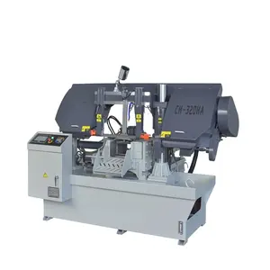 GH4235 double column horizontal hydraulic metal cutting band steel sawing machine