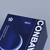 Boîte d'emballage en PET colorée, transparente, écologique, en matériaux recyclés, de qualité alimentaire pour les produits de santé, les chewing-gums et le sucre