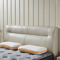 Lit moderne en bois massif écologique avec pieds en métal durables et design confortable pour la maison et l'hôtellerie