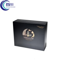 Caja de Regalo Reutilizable con Tapa Negra y Base, Impresión de Logotipo Personalizado, Empaque para Regalos Navideños, Frascos, Productos de Cuidado de la Piel, Aceites y Cosméticos