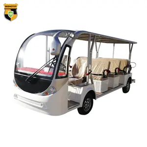 Factory Direct Sale 14 Sets Sightseeing Shuttle Bus Luxury 72V Golf Carts Electric